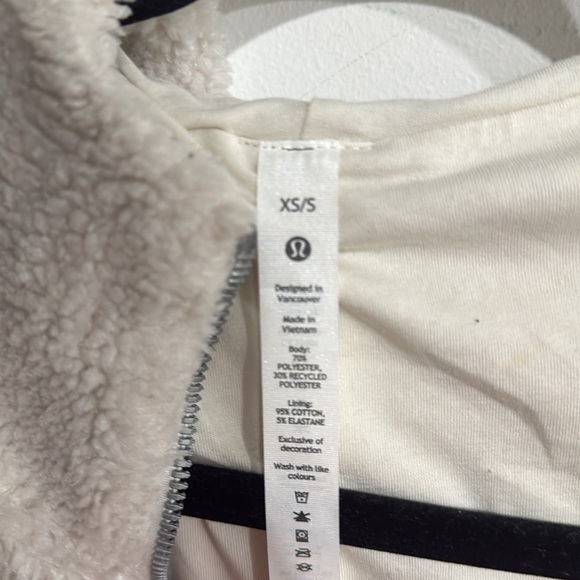 Lululemon scuba oversized cropped half zip Sherpa fleece hoodie - Picture 4 of 4